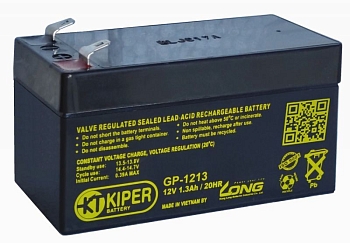 Аккумуляторная батарея Kiper GP-1213, 12В, 1.3Ач